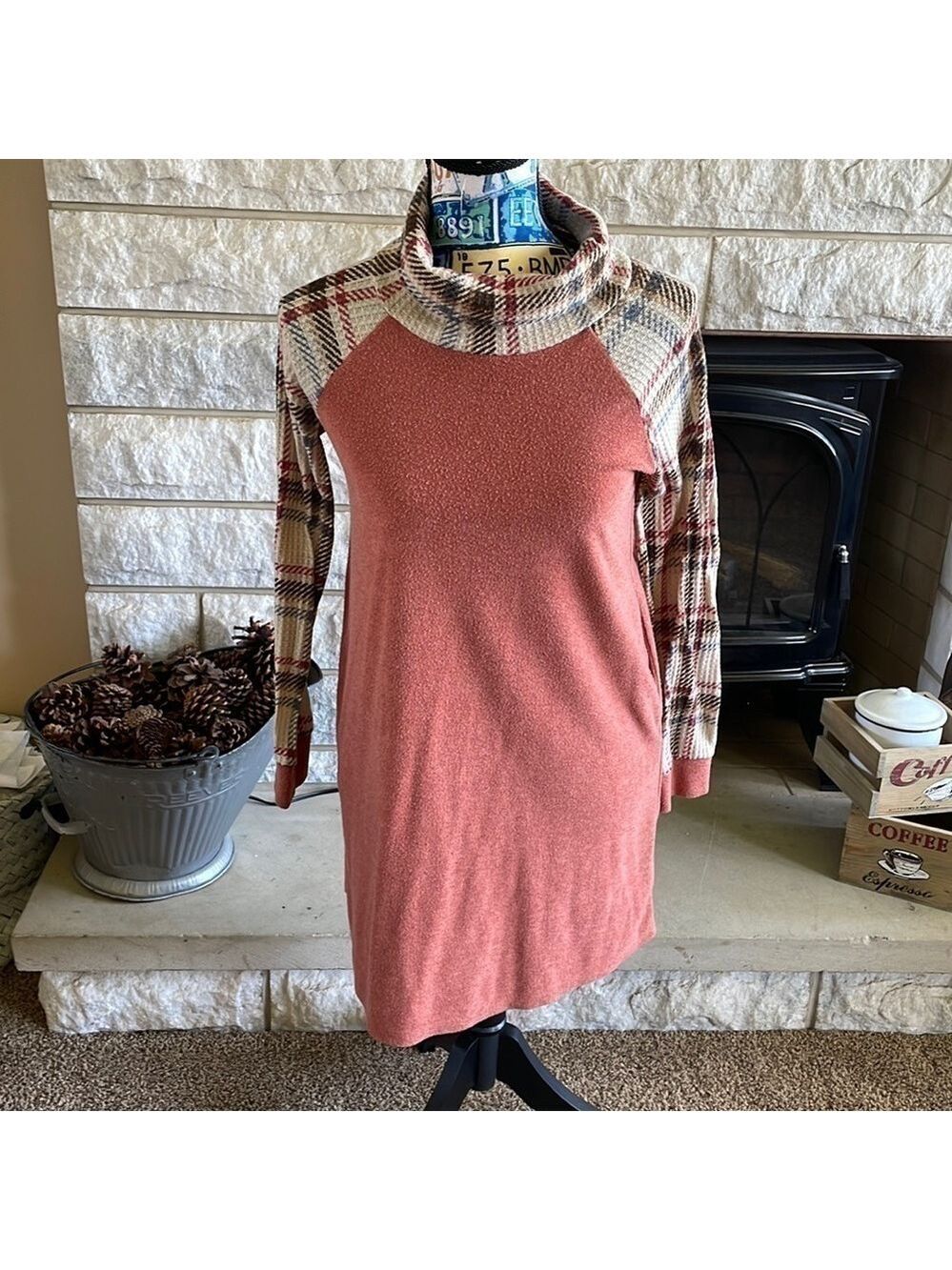 Perfect Peach Girls Turtleneck Dress Sz XL